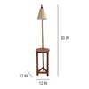 Accent Beige Jute Floor Lamp with Beige Jute Base