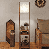 Gabrielle Beige Jute Floor Lamp with Beige Jute Base