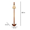 Druid Beige Jute Floor Lamp with Beige Jute Base