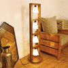 Florent Beige Jute Floor Lamp with Beige Jute Base