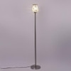 Clay Multicolour Glass Floor Lamp with Steel Steel Base