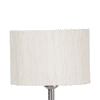 Flora Off White Fabric Floor Lamp with Steel Steel Base