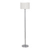 Flora Off White Fabric Floor Lamp with Steel Steel Base