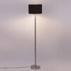 Forest Black Fabric Floor Lamp with Steel Steel Base
