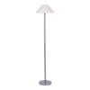 Stone Off White Fabric Floor Lamp with Steel Steel Base