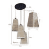 Gage Beige Bamboo Cluster Hanging Light