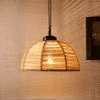Keith Beige Bamboo Hanging Light