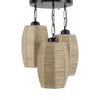 Colby Beige Bamboo Cluster Hanging Light