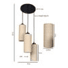 Matthias Beige Natural Fiber Cluster Hanging Light