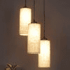 Matthias Beige Natural Fiber Cluster Hanging Light