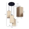 Reed Beige Natural Fiber Cluster Hanging Light