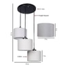 LuciaFALSE Grey Fabric Cluster Hanging Light