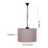 Drew Grey Fabric Hanging Light
