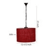 Callen Maroon Natural Fiber Hanging Light