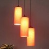 Wilder Orange Fabric Cluster Hanging Light