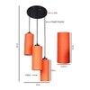 Wilder Orange Fabric Cluster Hanging Light