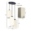 SantiFALSE Off White Fabric Cluster Hanging Light