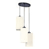 SantiFALSE Off White Fabric Cluster Hanging Light