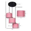Troy Pink Natural Fiber Cluster Hanging Light