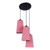 Dalton Pink Natural Fiber Cluster Hanging Light