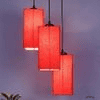 Alijah Red Fabric Cluster Hanging Light