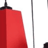 Baylor Red Fabric Cluster Hanging Light