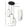 Briggs White Natural Fiber Cluster Hanging Light