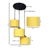 Pedro Yellow Fabric Cluster Hanging Light