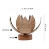 Gladwyn Beige Bamboo Shade Table Lamp with Natural Wooden Base