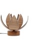 Gladwyn Beige Bamboo Shade Table Lamp with Natural Wooden Base