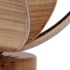 Gladwyn Beige Bamboo Shade Table Lamp with Natural Wooden Base