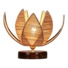 Walter Rose Bamboo table lamp with brown wood base