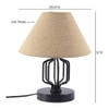 Wolcott Beige Fabric Shade Table Lamp with Black Iron Base