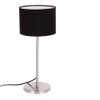 Jones Black Fabric Shade Table Lamp with Steel Steel Base