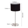 Jones Black Fabric Shade Table Lamp with Steel Steel Base