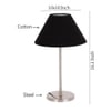 Jovanni Black Fabric Shade Table Lamp with Steel Steel Base