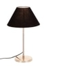 Jovanni Black Fabric Shade Table Lamp with Steel Steel Base
