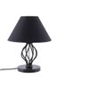Maidie Black Fabric Shade Table Lamp with Black Iron Base