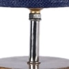 Tre Blue Natural Fiber Shade Table Lamp with Natural Wooden Base