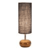 Penelope Blue Natural Fiber Shade Table Lamp with Natural Wooden Base