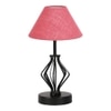 Maisie Pink Jute Table lamp with Iron Base