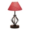 Maisie Pink Jute Table lamp with Iron Base