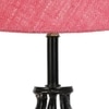Maisie Pink Jute Table lamp with Iron Base