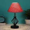 Maisie Pink Jute Table lamp with Iron Base