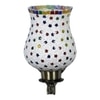 Austin Antique Metal Wall Lamp with Multicolor Mosaic Glass