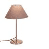 Foster Grey Fabric Shade Table Lamp with Steel Steel Base