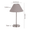 Foster Grey Fabric Shade Table Lamp with Steel Steel Base