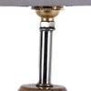 Edith Grey Fabric Shade Table Lamp with Natural Wooden Base