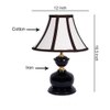 Hugh Multicolour Fabric Shade Table Lamp with Black Iron Base