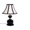 Hugh Multicolour Fabric Shade Table Lamp with Black Iron Base